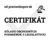 CERTIFIKÁT CERTIFIKÁT